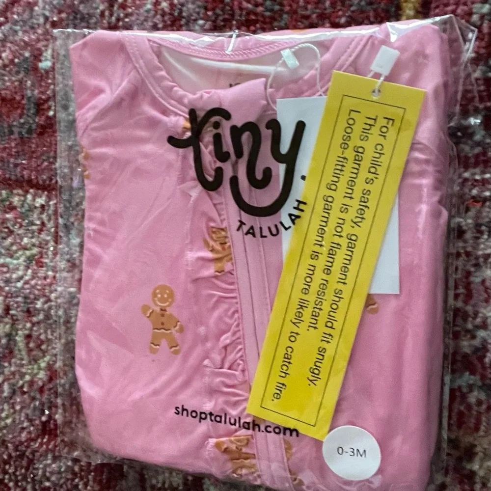 Talulah Pink Ruffle Gingerbread Onesie - Picture 4 of 5
